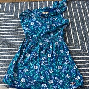 Hollister One Shoulder Blue Floral Dress